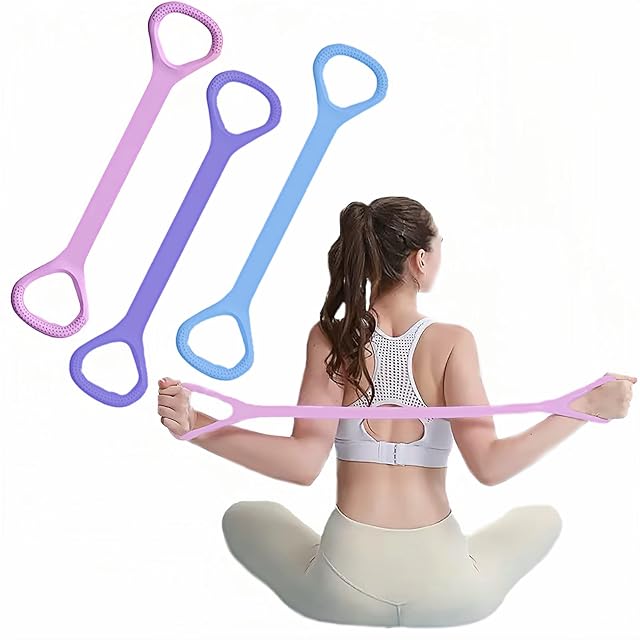 Figure 8 Resistance Band with Handles Elastic Bands for Working Out Arm Back Shoulder Training Elastic Ropes Exercise