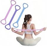 Figure 8 Fitness Resistance Band, Elastic Bands for Working Out,Arm,Back Training Elastic Ropes, Exercise Equipment for Yoga, Pilates,Physical Therapy,Stretching（3 Pack）