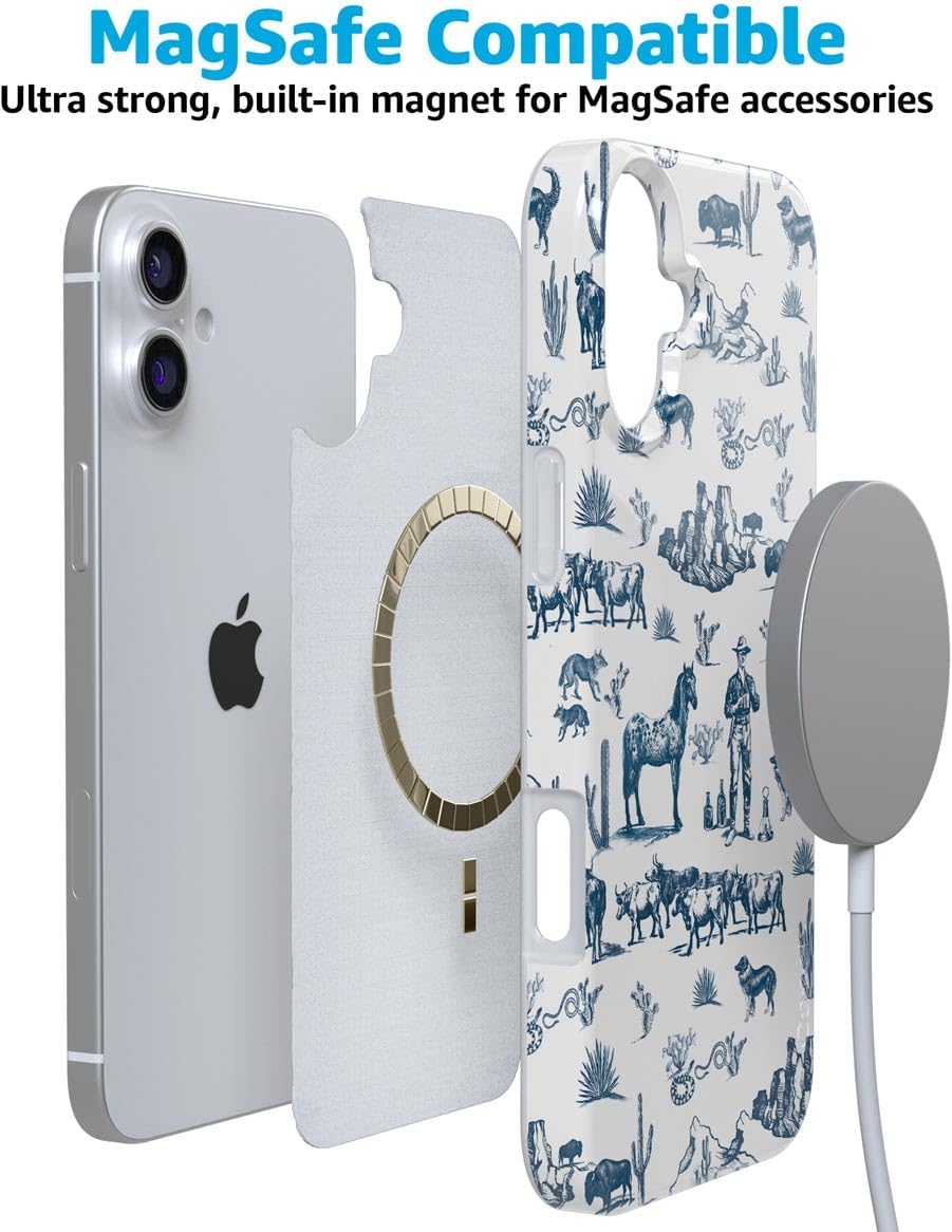 Casely iPhone 16 Case | Wild West Adventure | Desert | Compatible with MagSafe | Classic Ultra Slim Design