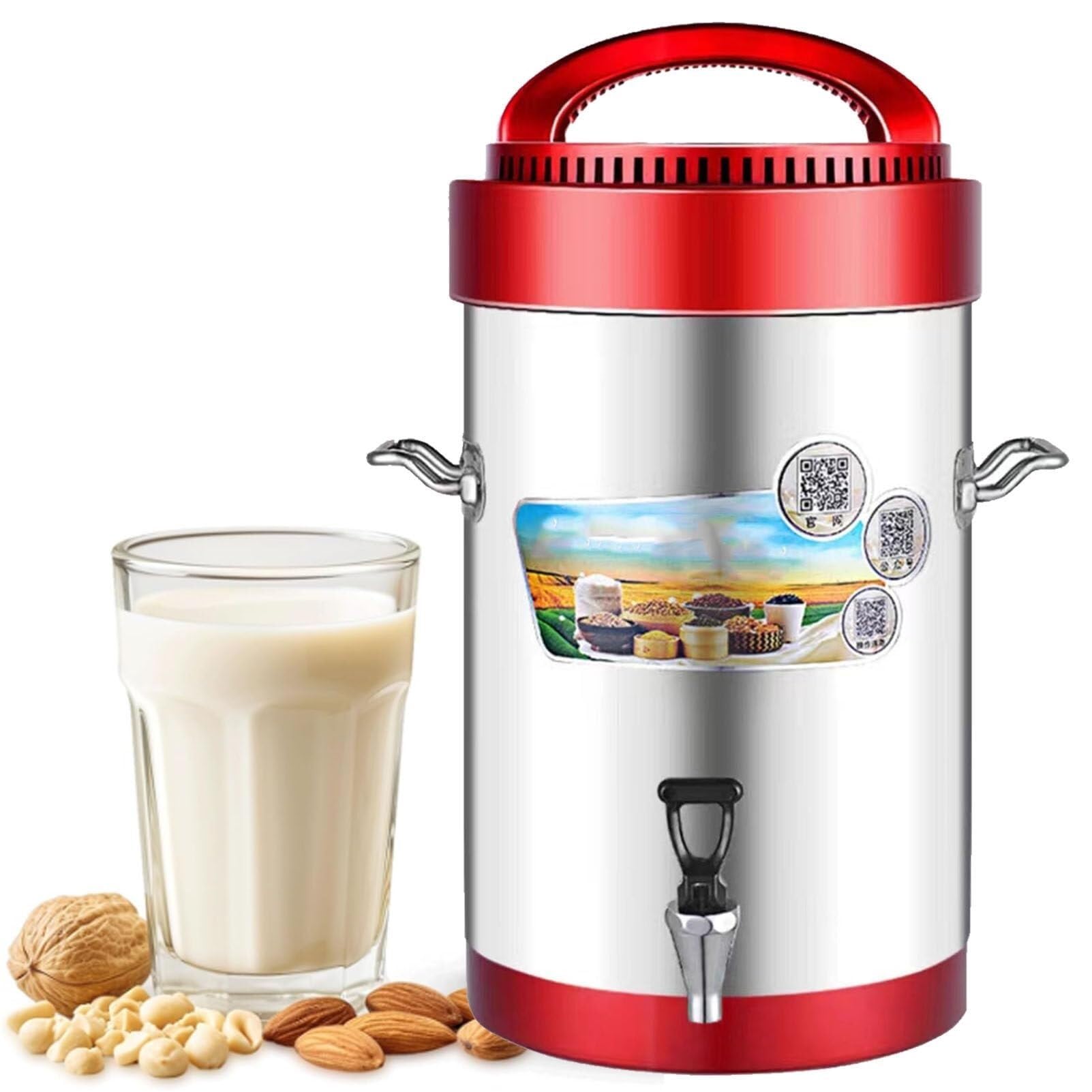 YNIYUJKL 220V Soymilk Maker, Fully Automatic Nut Milk Maker With Led Display/Auto Cleaning For Homemade Soy Almond Plant Oat Milk