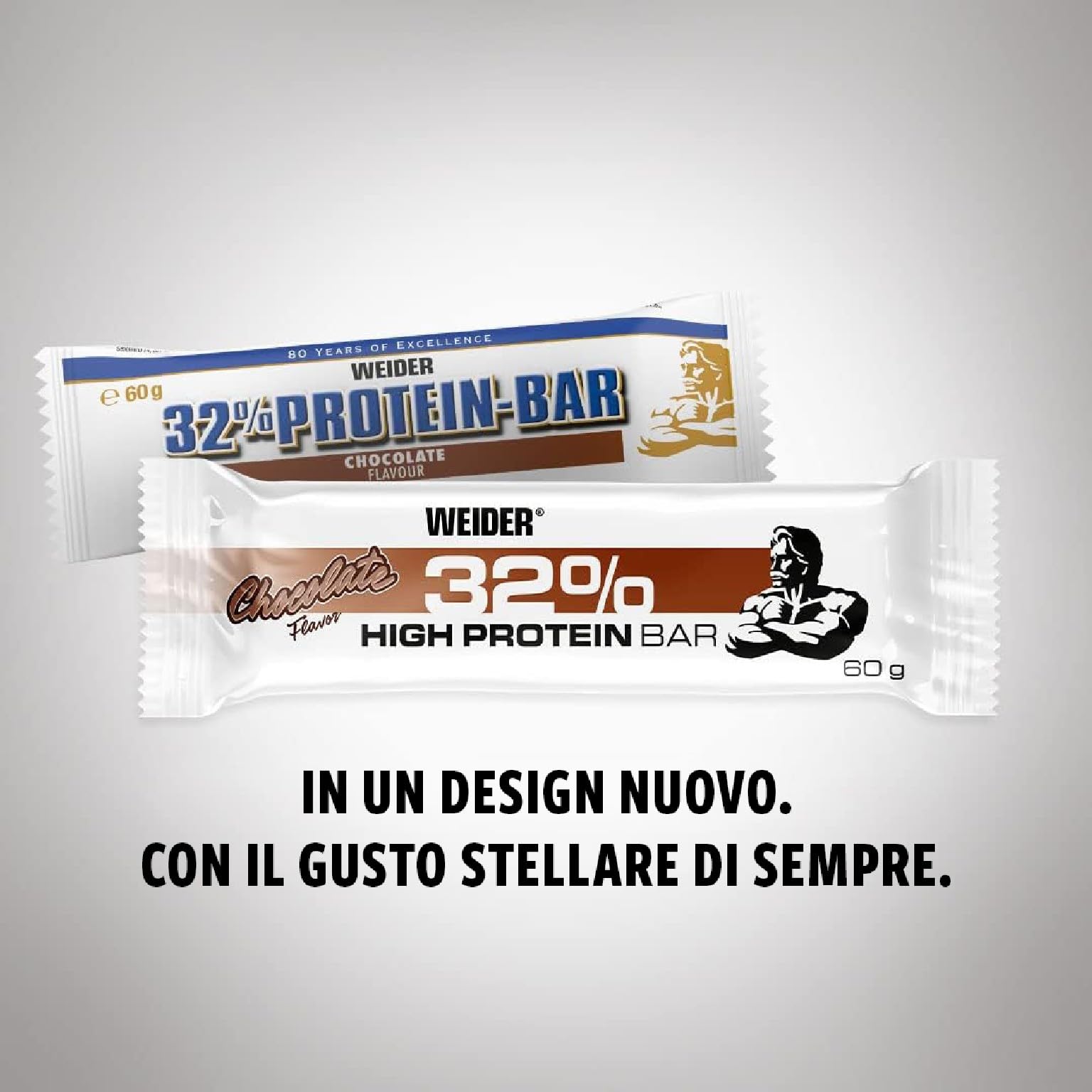 WEIDER 32% High Protein Bar, Baretta Proteica al gusto di Banana al Cioccolato Bianco, 12 x 60 g