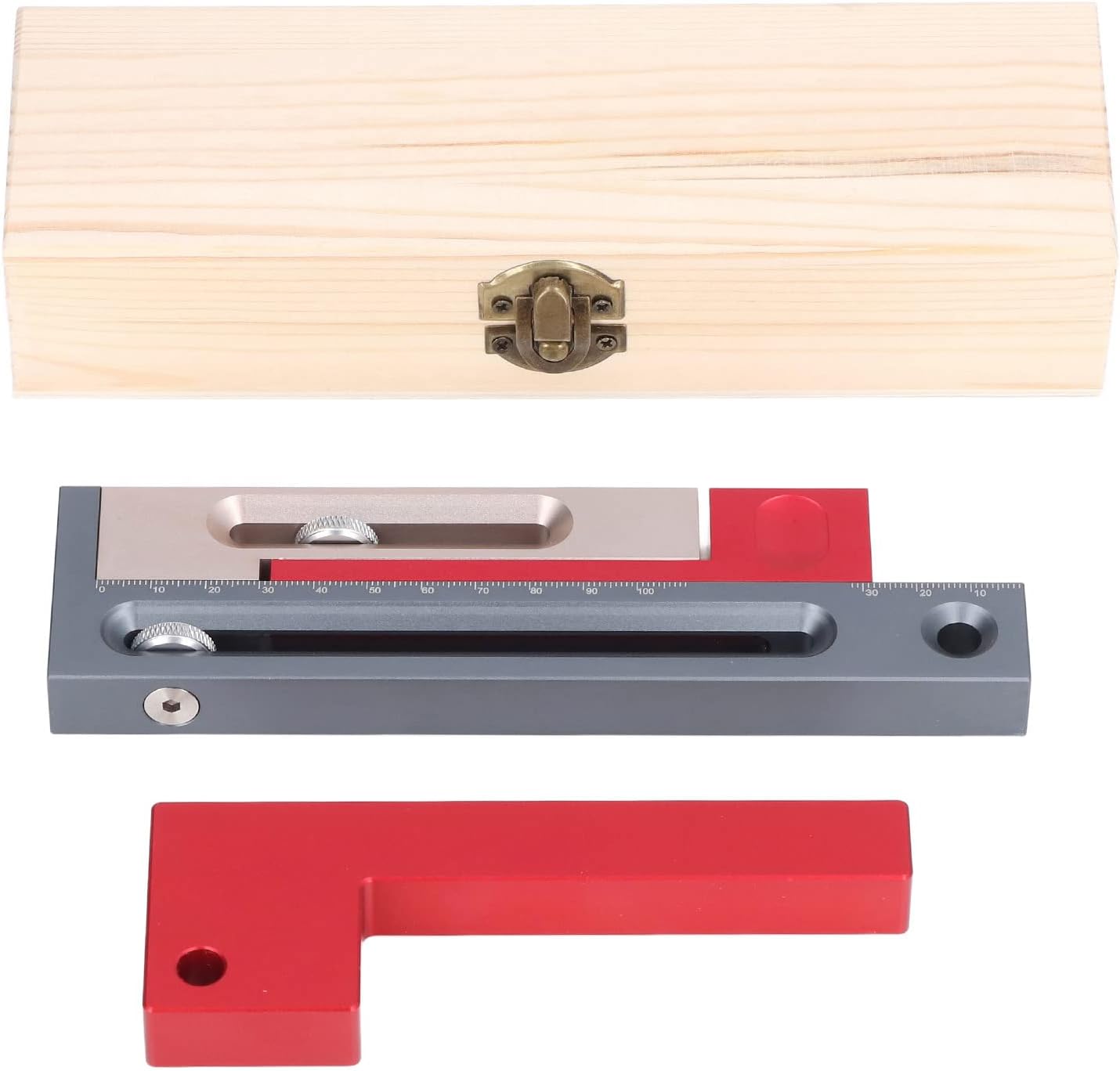 Saw Slot Adjuster Table Saw Regulator Tool Multifunctional Woodworking Length Compensation Strong Magnet High Accuracy for Woodworking Enthusiasts Designers Engineers Aluminum