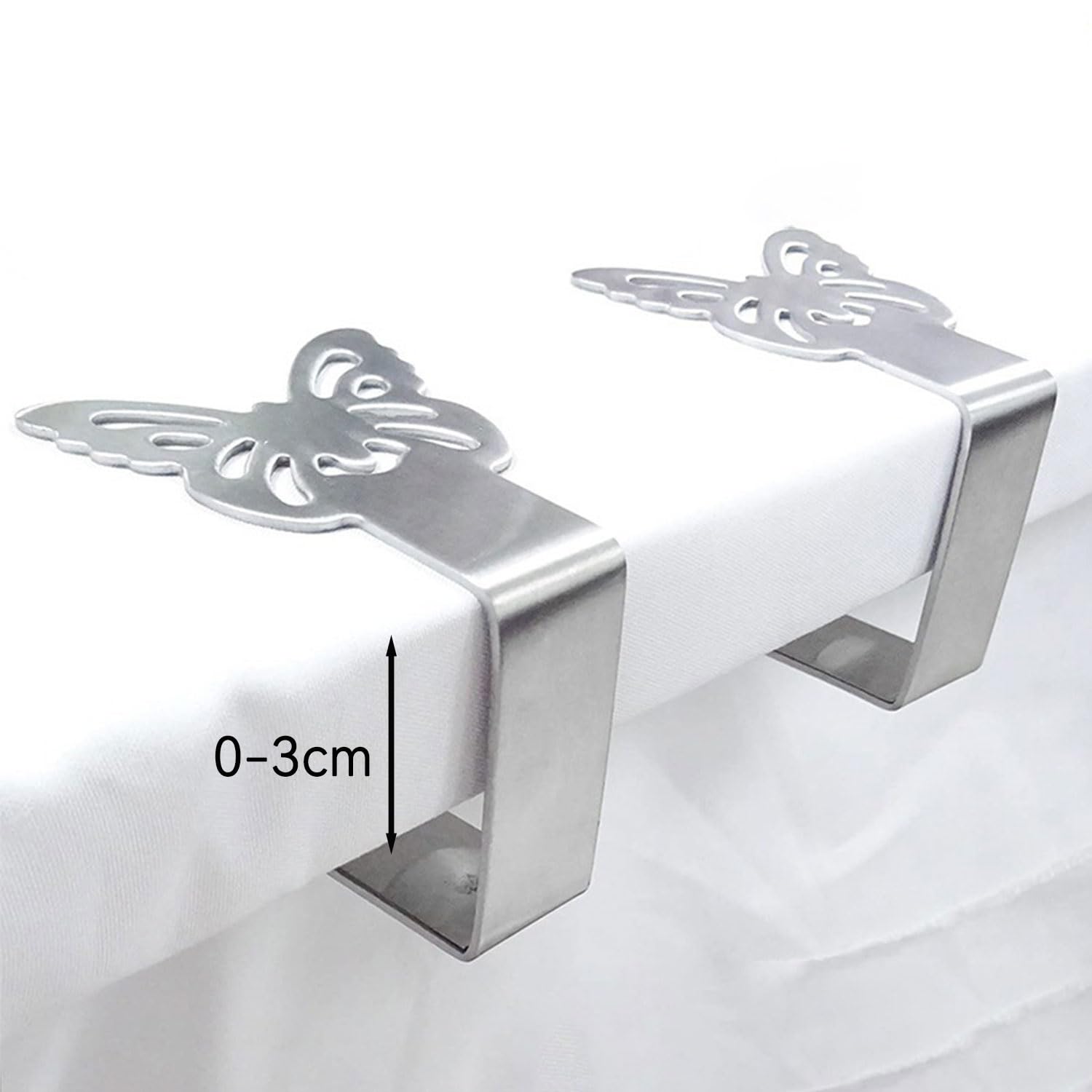 Pinzas Sujetamanteles Fackelmann - Ajustables De 1,8 A 5,4 Cm, Acero Inoxidable, Pack De 4 Unidades