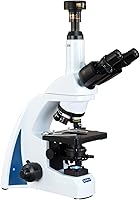 Vista 2 de OMAX microscopio biológico compuesto trinocular Siedentopf LED del infinito del plan de 40X-2500X 10MP Digital