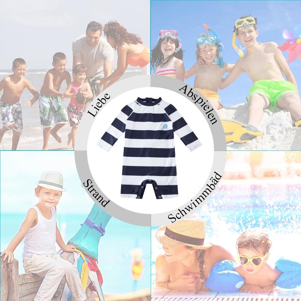 upandfast Baby Jungen/Mädchen Badeanzug mit Knöpfen UPF50+ Badebekleidung Für Baby UV-Schutz