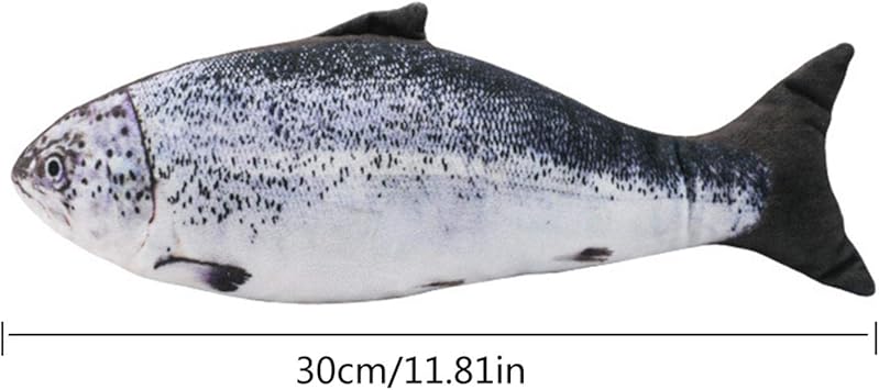 猫 おもちゃ 電動魚 ぬいぐるみペット 振る魚リアル 電気再生猫犬おもちゃ インタラクティブ猫おもちゃ 噛むおもちゃ シミュレーション 電気魚おもちゃ ミントの香り ピクピク動く 居留守ネコ遊び Usb充電 サイズ 30ｃｍ Pueri またたび Amazon