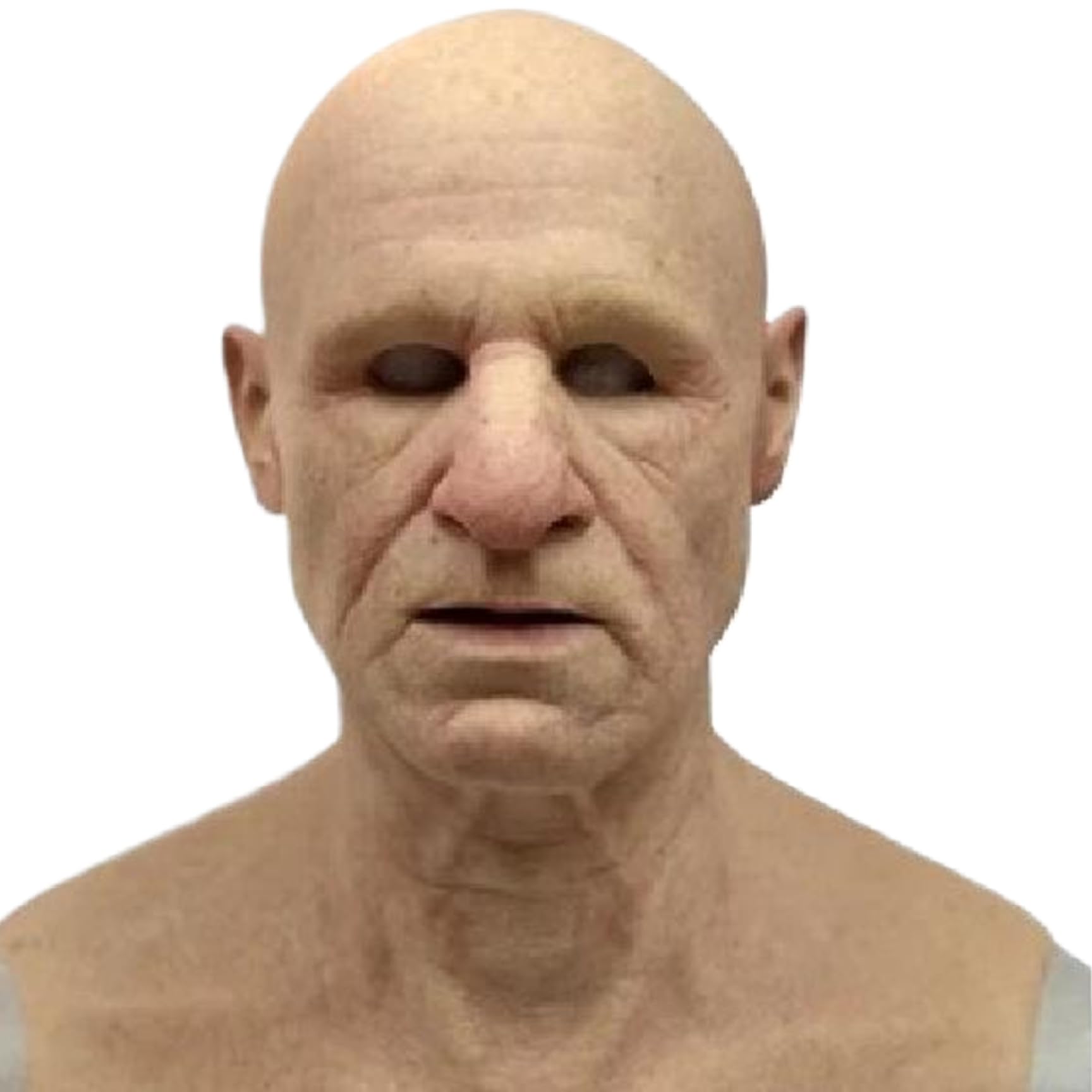 HoveeLuty Halloween Old Man Mask Realistic Face Mask Breathable Soft Latex Mask for Halloween Cosplay Costume, Masquerade, Pranks, Unisex Adults