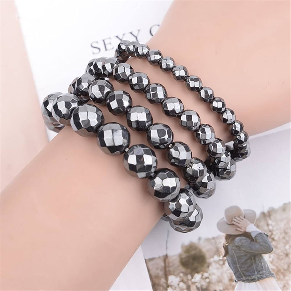 Amazon.com: XMGKMN Irregular Cut Black Gallstone Bracelet