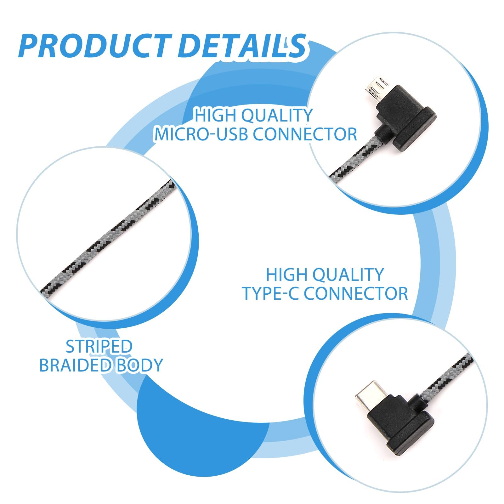 Plimbin Micro USB to USB C Remote Controller Cable for DJI Mini SE ...