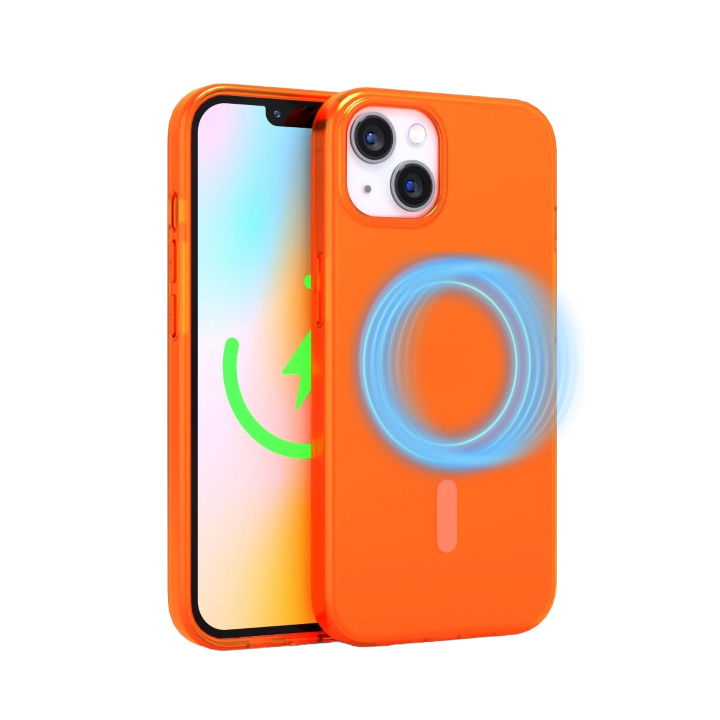 Amazon.com: FELONY CASE for iPhone 13/14 - Neon Orange Crystal
