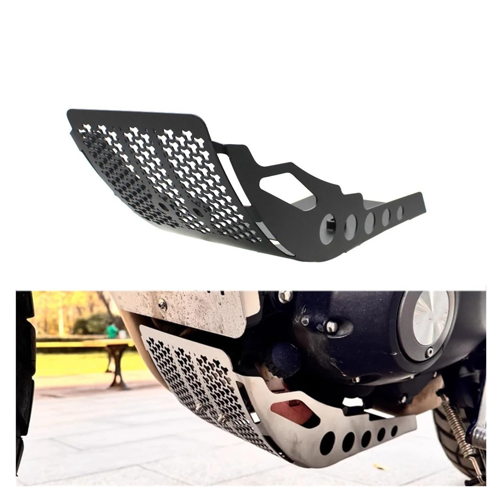 Cubierta de protección del motor de la motocicleta debajo del chasis | Compatible con placa protectora protectora Speed400 Speed ​​400 Scrambler 400X Scrambler400X 2024 2025(Speed400 Silver)