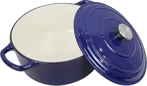 Miniatura 10 de Olla esmaltada de hierro fundidocazuelahorno Duch de 4 cuartos de galón con tapa, Merlot