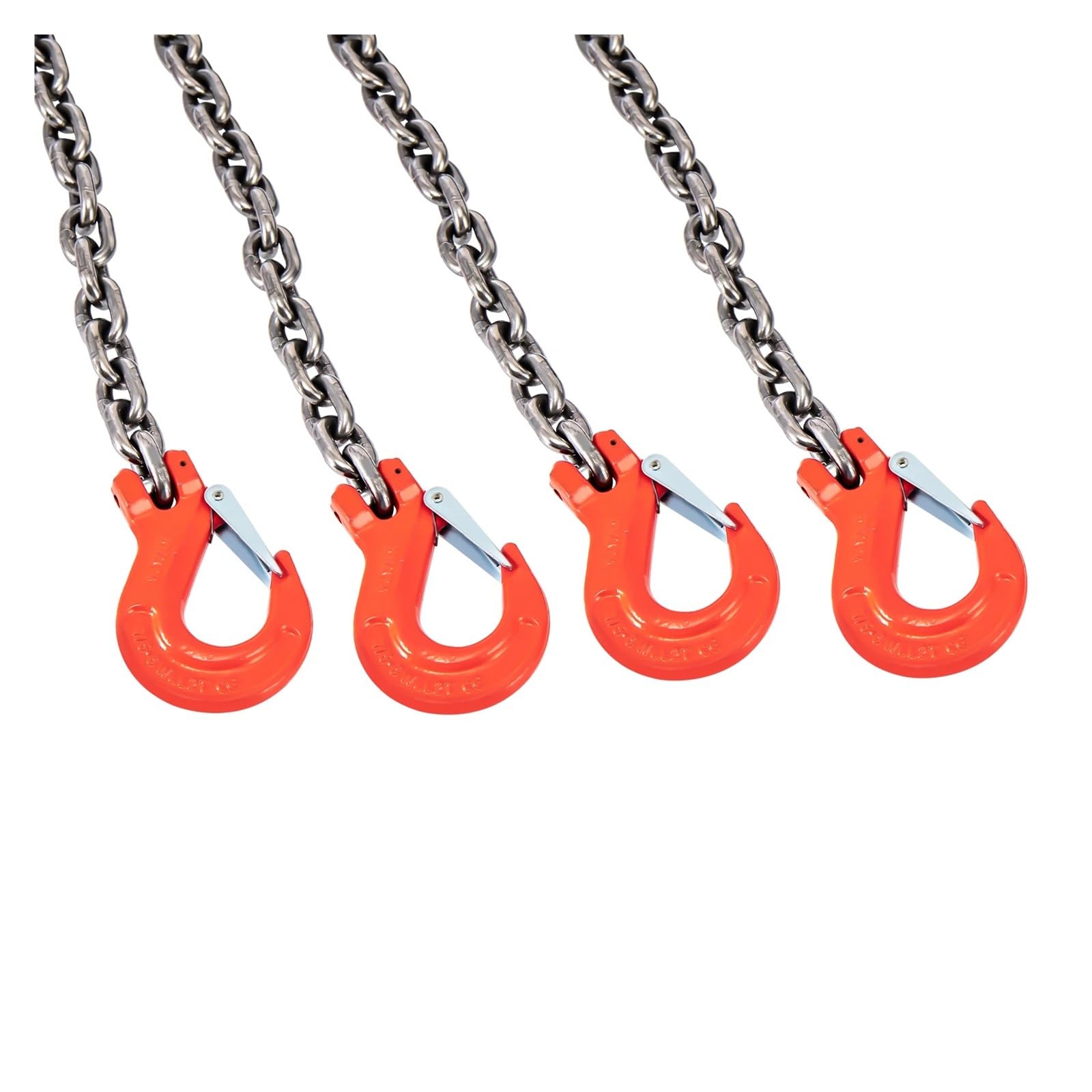 Catena di sollevamento da 5 piedi, imbracatura da 5/16 pollici, catena di sollevamento da 5 piedi, con ganci di presa a 4 gambe, utilizzata in miniere, macchinari, porti, edilizia