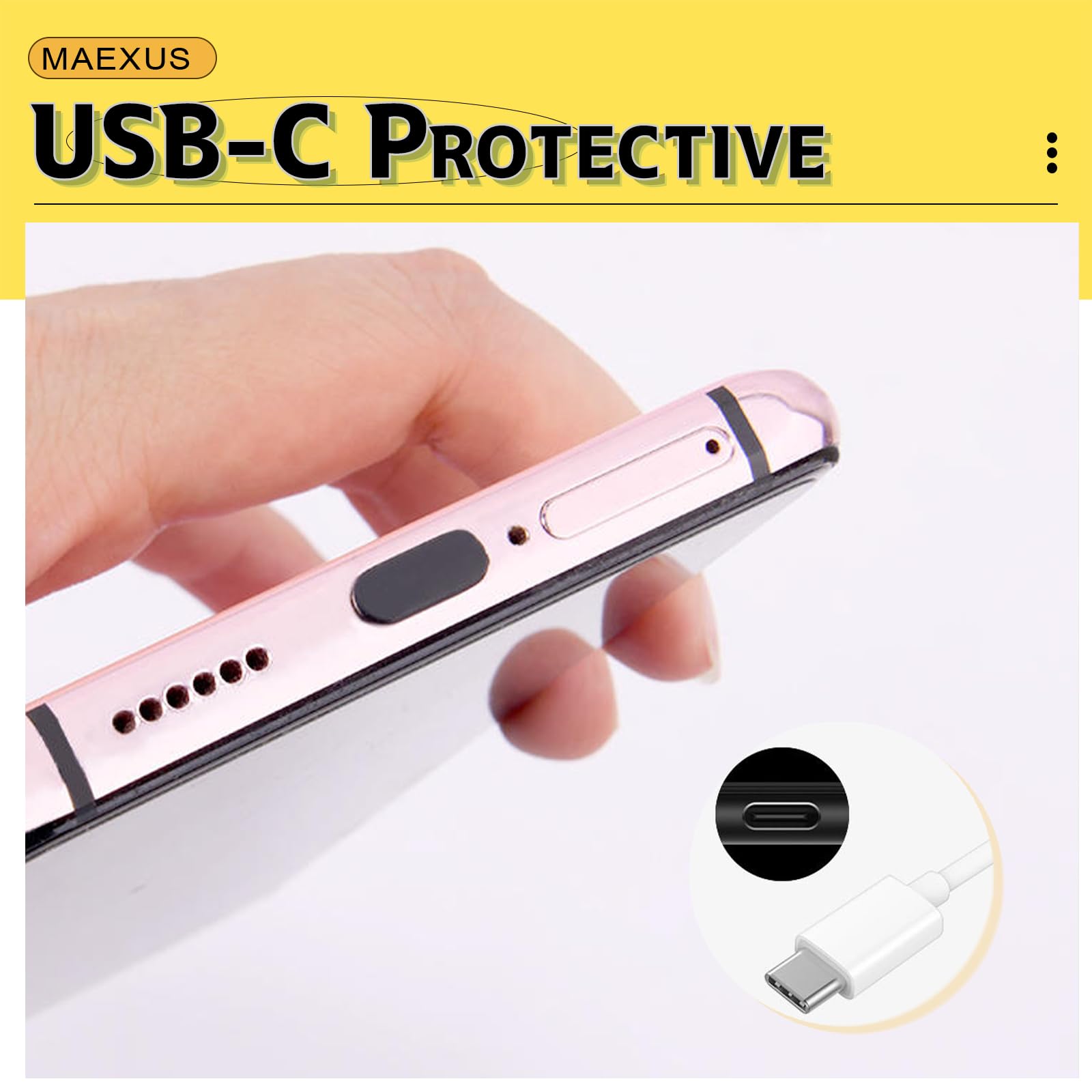 Tappo Usb C Antipolvere 15 Bouchons Anti-Poussière USB-C - Protection