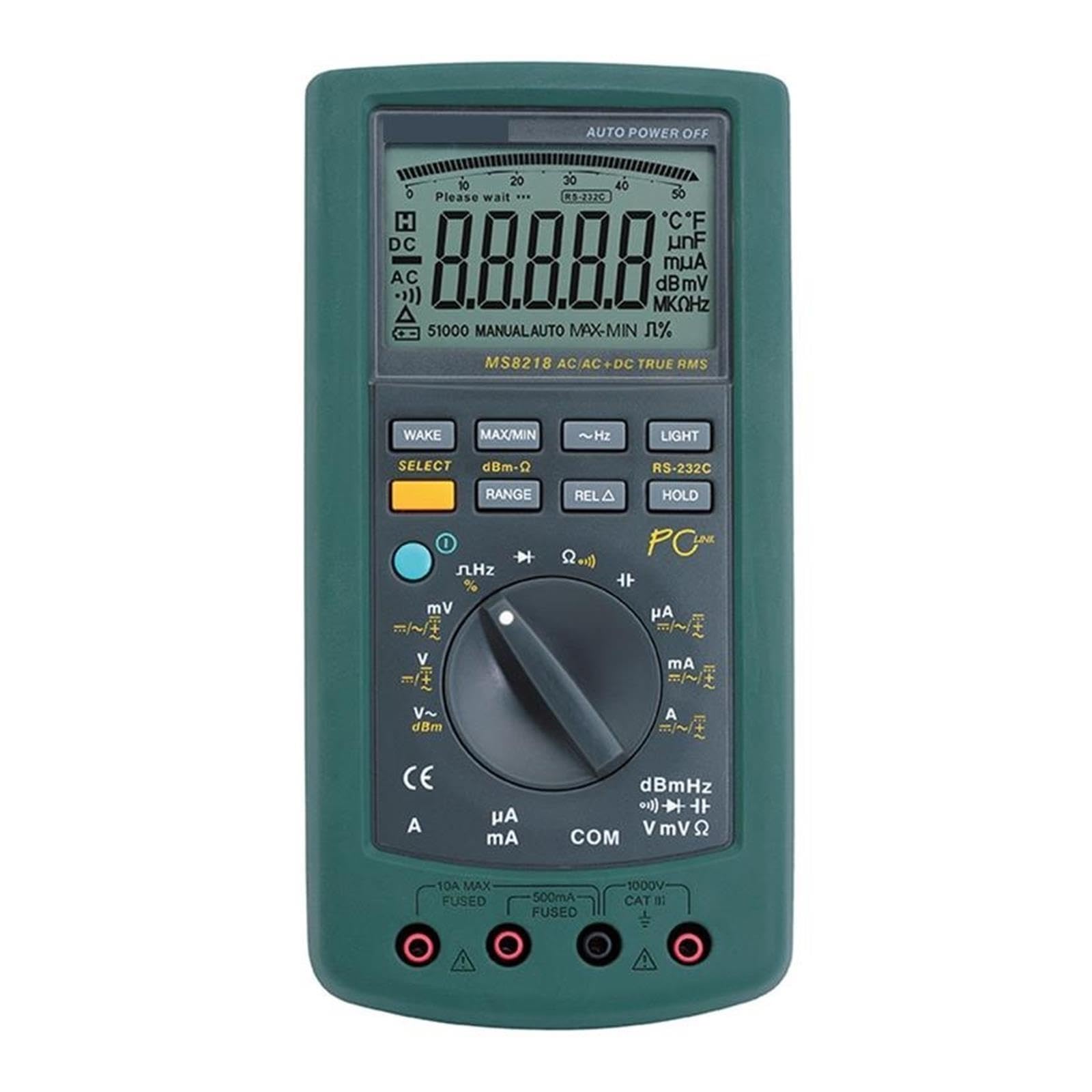 Multimetr MS8218 Wysoka dokładność 50000 zliczeń True RMS DMM Multimetr cyfrowy Interfejs RS232 Multimetro Do samodzielnego montażu