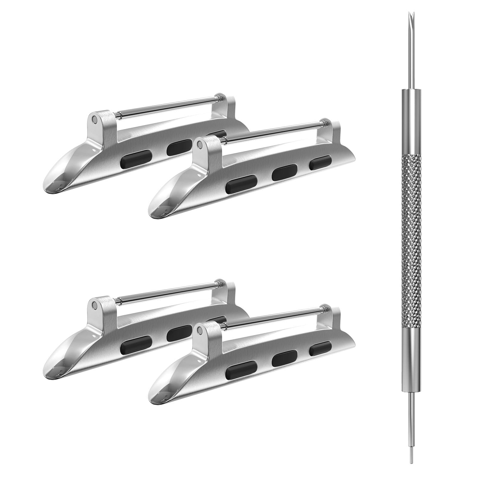 Spring Bar Watchband Connectors for Apple Watch Band Adapter, Replacement Link Attachment for iWatch Ultra(49mm) Series 9 8 7(45mm 41mm) 6 5 4 SE(44mm 40mm) 3 2 1(42mm 38mm) Strap 2pack