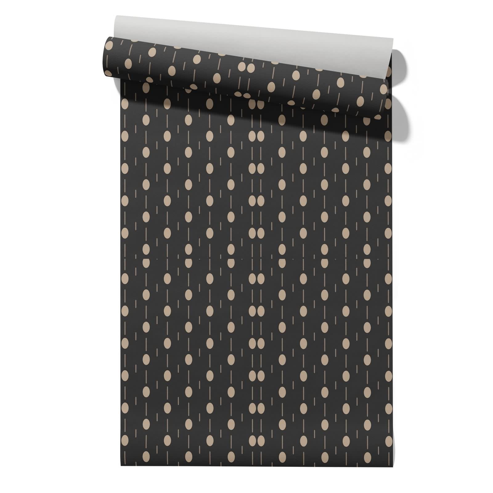 CEVAN Vinyl Wallpaper Kitchen Drawer Liner Roll Geometric Art Japanese Style, Simple and Elegant Peel Stick Dark Quick Renovation Wallpaper 45x500cm