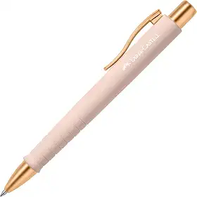 Faber-Castell Caneta esferográfica urbana esferográfica: rosa pálida caixa com 5 - canetas esferográficas para escrita suave, canetas chiques para homens e mulheres, canetas de escrita retráteis com