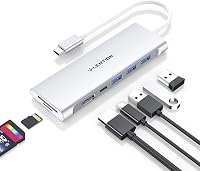 LENTION USB C Hub 4K HDMI Adapter - 100W Töltés, USB 3.0, SD/TF Kártyaolvasó - MacBook Pro/Air, Surface Kompatibilis - Thunderbolt 3/4 Csatl 7