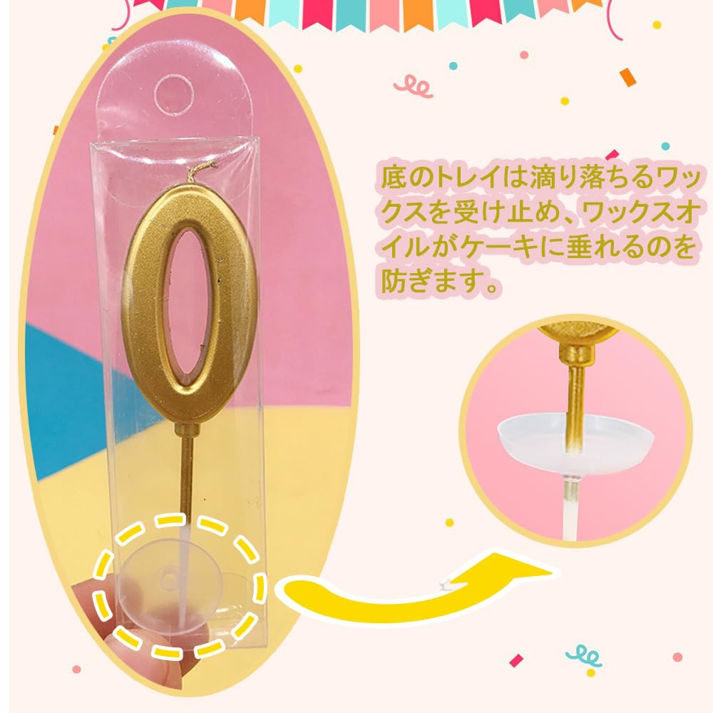 Amazon.co.jp: KALOLINNA バースデーナンバーキャンドル 0～9 10点