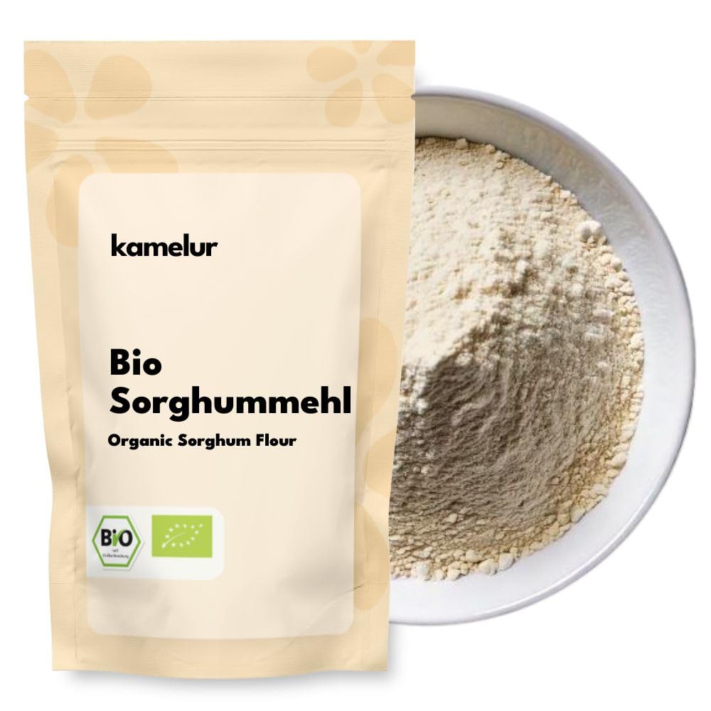 Kamelur Bio Sorghummehl weiß (5kg) - Bio Sorghumhirse Mehl Jowar aus kontrolliert biologischem Anbau