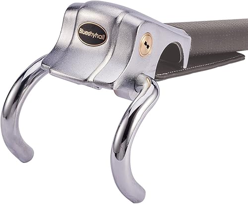 Miniatura 2 de Blueshyhall Cerradura para volante de vehículo, dispositivos de bloqueo antirrobo, cerradura de seguridad resistente para automóvil, camión, SUV,