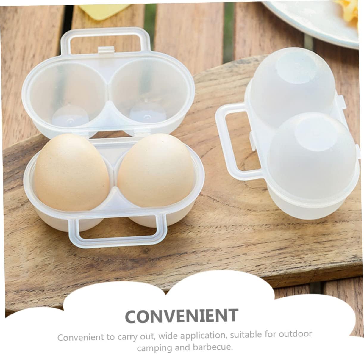 10 Pcs Portable Egg Box Egg Storage Trays Egg Holders Camping Small Egg Containers Eggs Protective Boxes Boiled Egg Holders Practical Egg Boxes Egg Carrier Boxes Camping Egg Boxes