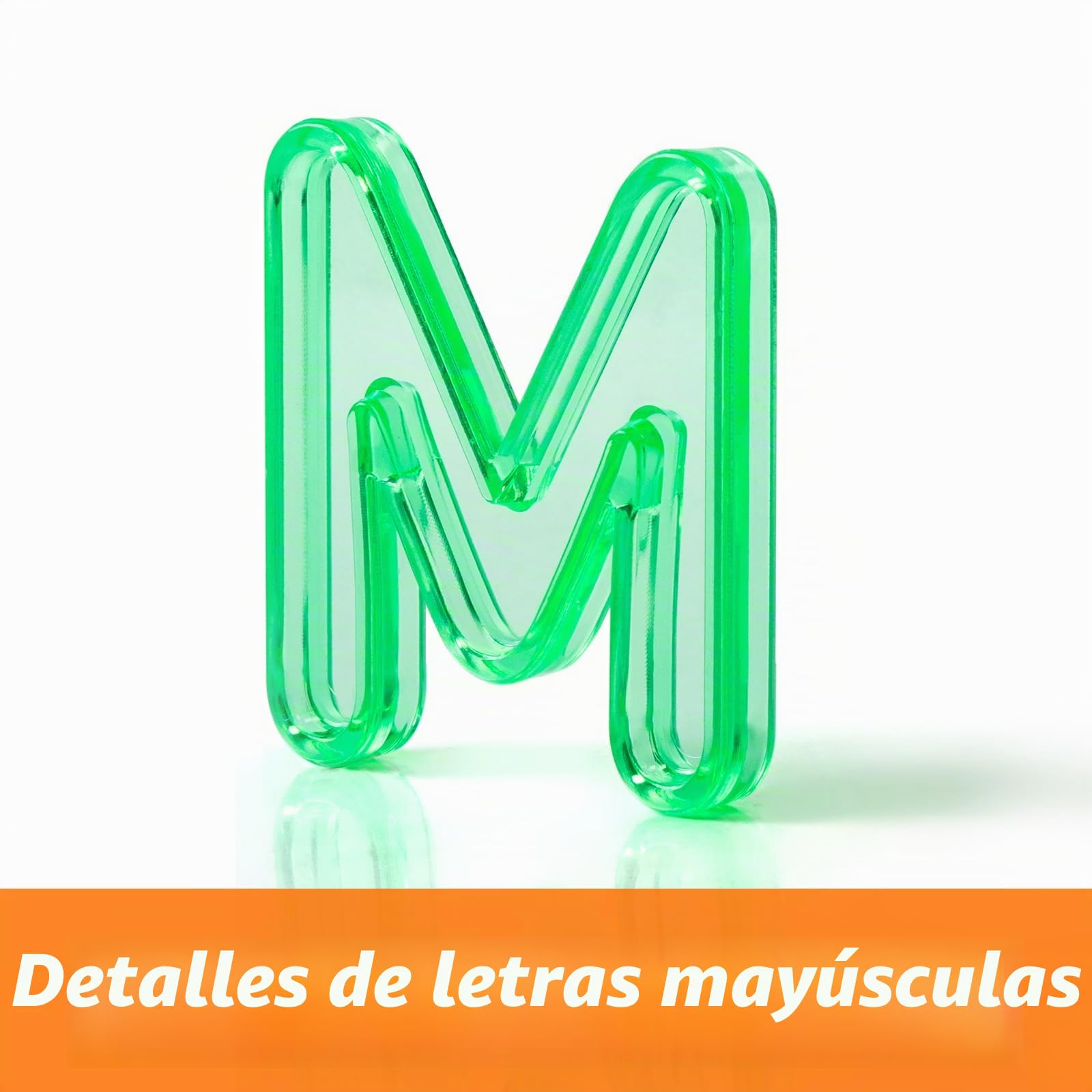 52 letras mayúsculas de plástico, 2 juegos de letras mayúsculas