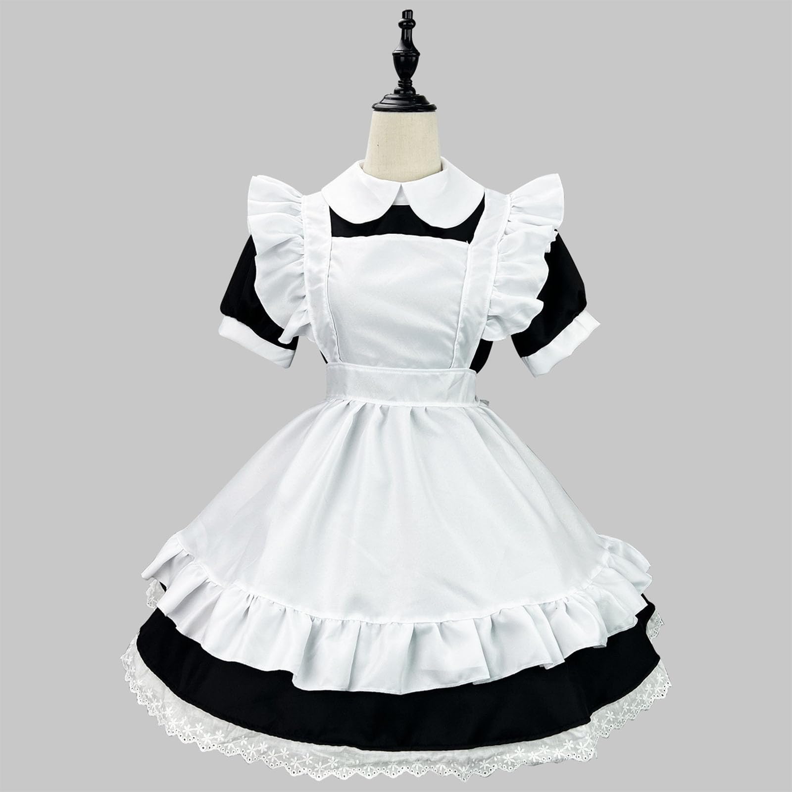 Maid Dress Niedliche Dienstmädchen Sexy Y2k Clothes Karneval Crossdresser Kleid Cosplay Anime Kostüm Rollenspiel Sissy Cheerleader Zimmermädchen Schuluniform Damen Hausmädchen Outfit Set Femboy
