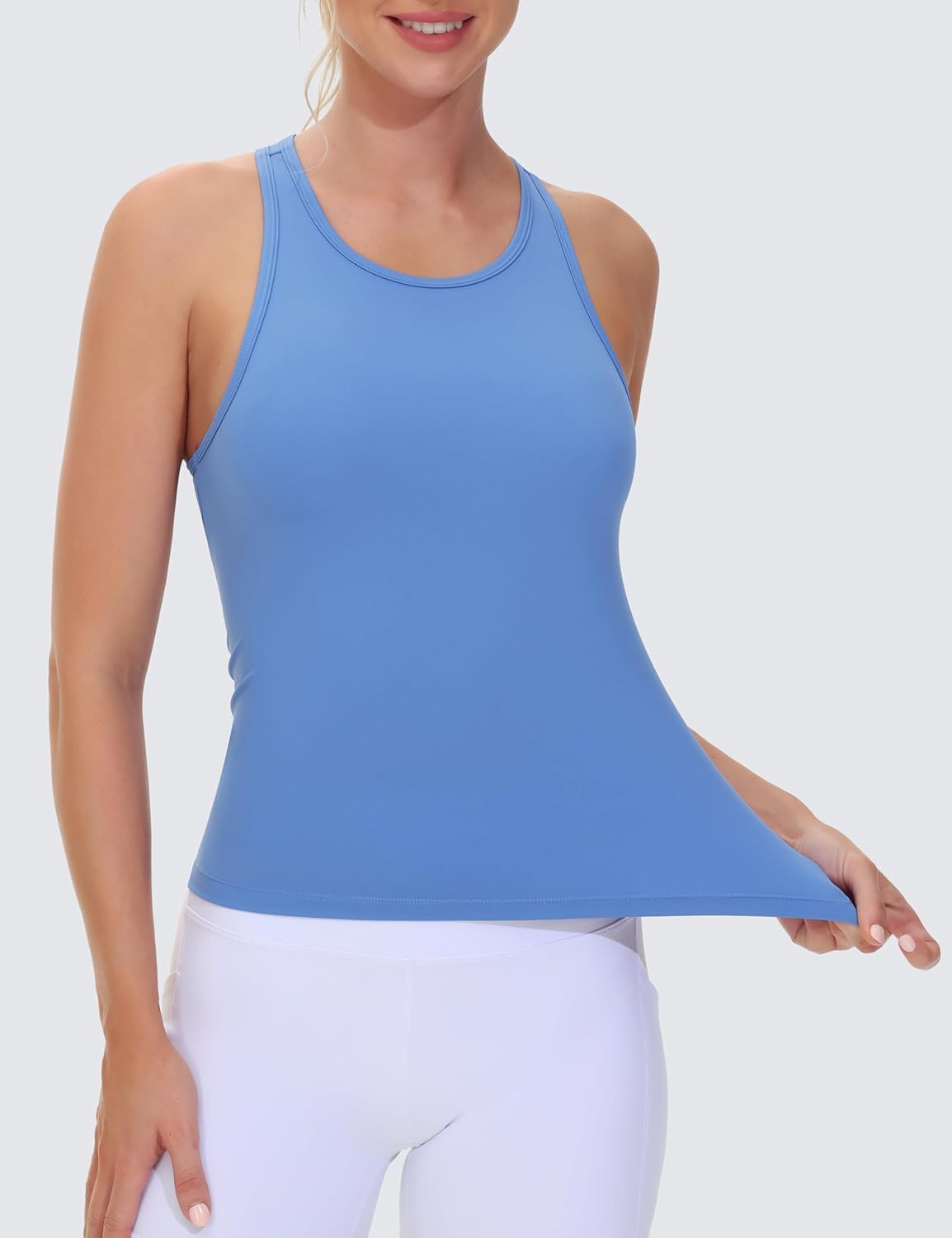 THE GYM PEOPLE Racerback Workout Tank Tops for Women Slim Fit Sleeveless Basic Athletic Running Yoga Shirts - Image 5