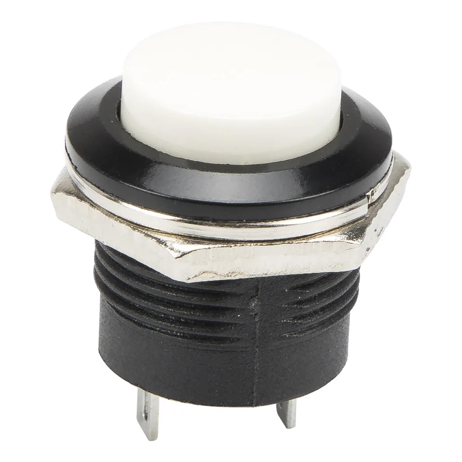 JNURGWLYH 100pcs / lot R13-507 16mm Reset - Off Round Push Button Switch pushbutton(Blanc)