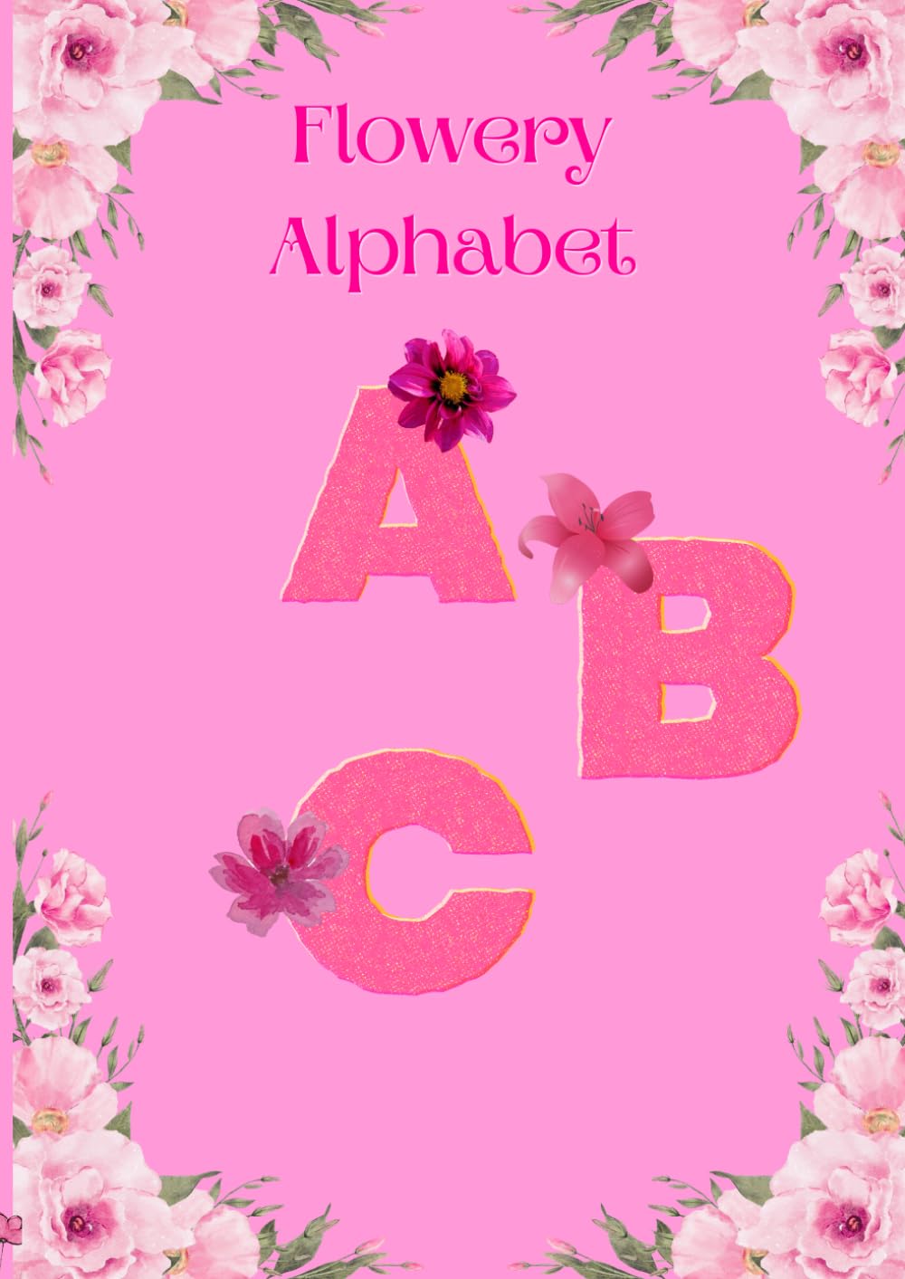Flowery Alphabet: Coloring Book