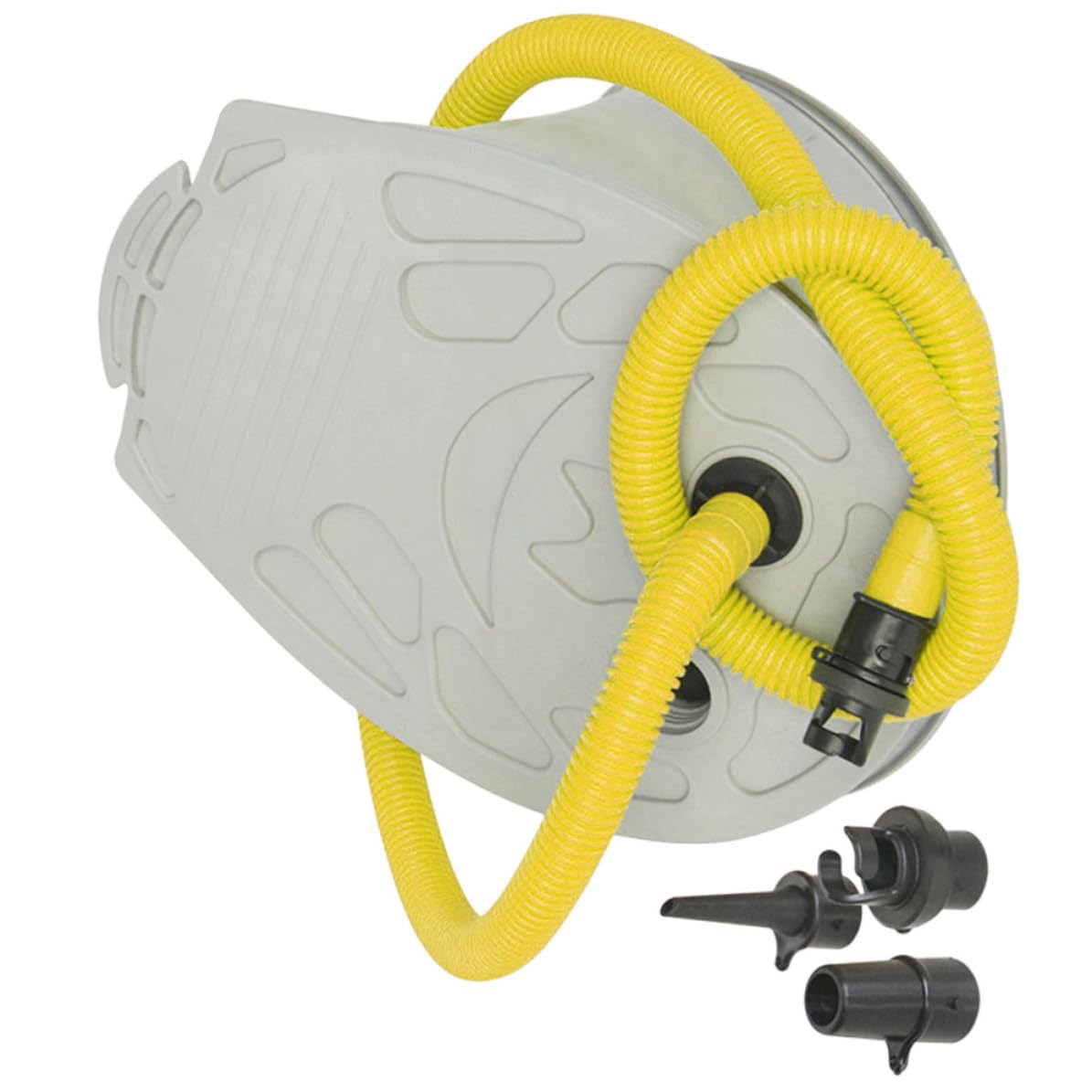 Pompa a Pedale 9 Pollici in Pelle, Set 1 Pezzo per Gonfiabili | Struttura in Lega di Alluminio, Doppia Funzione Gonfia e Scarica Aria, per Barca e Canoa Gonfiabili Colore Casuale