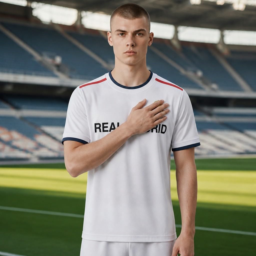 Generico Maglia Home Real M. 2026/2027 Ufficiale Autorizzata Taglie da Adulto e Bambino. Personalizza con Il Tuo Nome o Il Nome del Tuo Giocatore Preferito