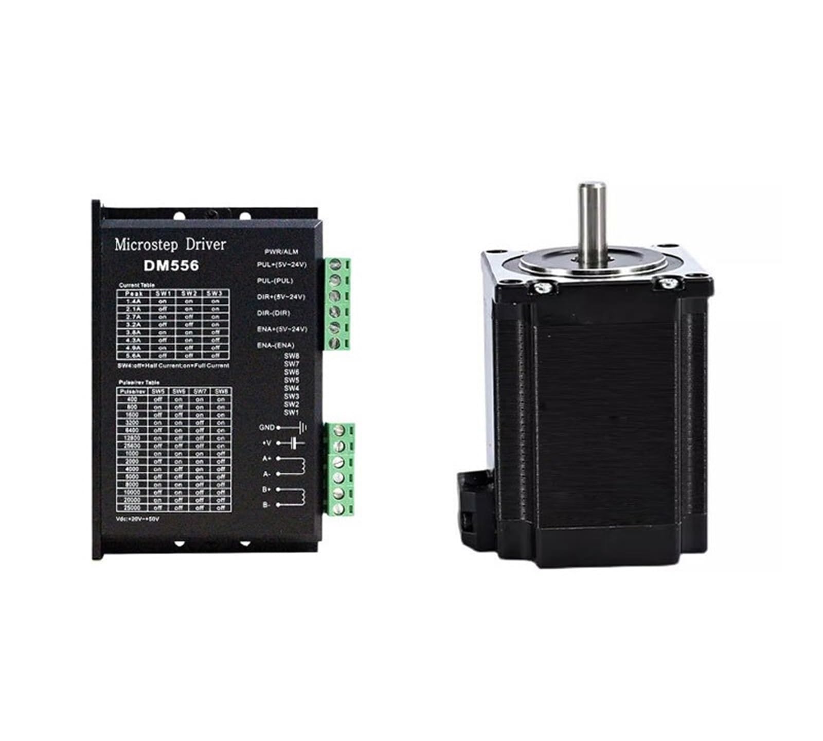 1 Kit TB6600/DM542/DM556 Hybrid Step Driver with NEMA23 Stepper Motor 57x112mm 4-Lead 4.2A 3N.m 112mm NEMA 23 for Computerized Numerical Control Parts(with DM556 Driver)
