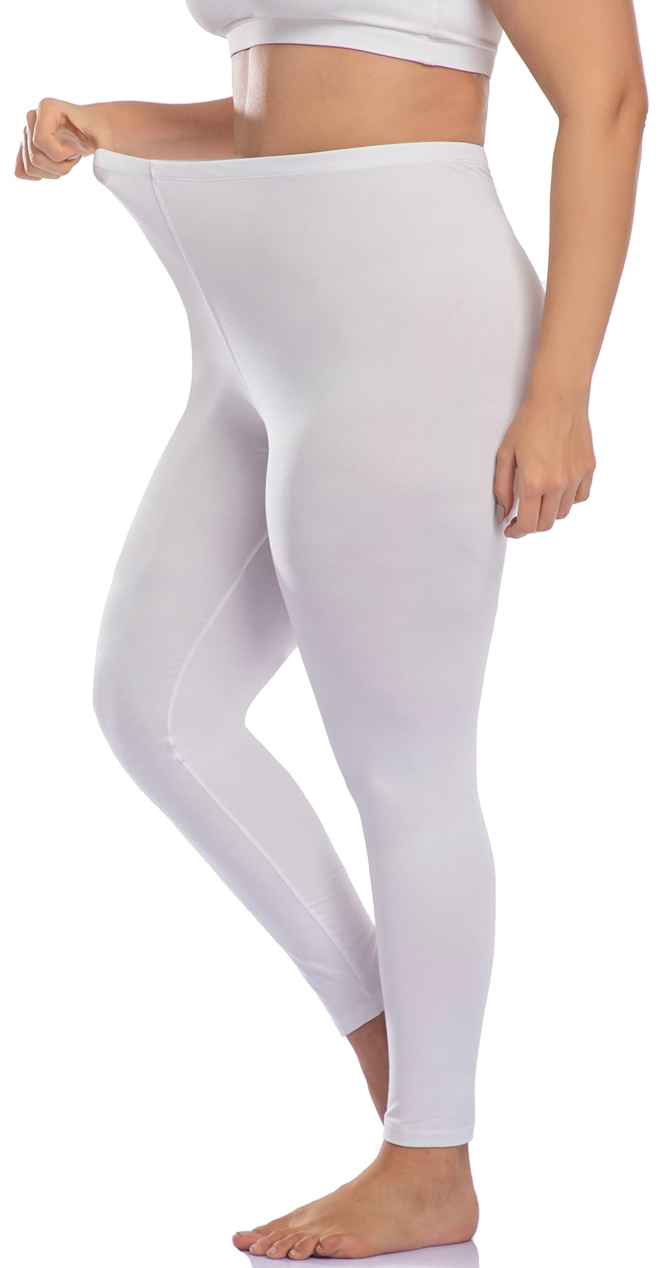 A-Wintage Women's Plus Size Ankle Length Leggings Buttery Soft High Waist Leggings Lightweight Workout Yoga Pants