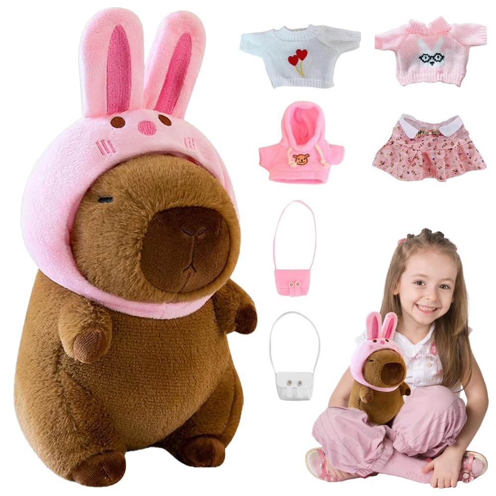 YANGUN Capybara Plüsch 23 Cm – Mit Abnehmbarem Schildkröten-Rucksack, Weiches Kuscheltier YANGUN Capybara Plüsch 23 Cm – Mit Abnehmbarem Schildkröten-Rucksack, Weiches Kuscheltier