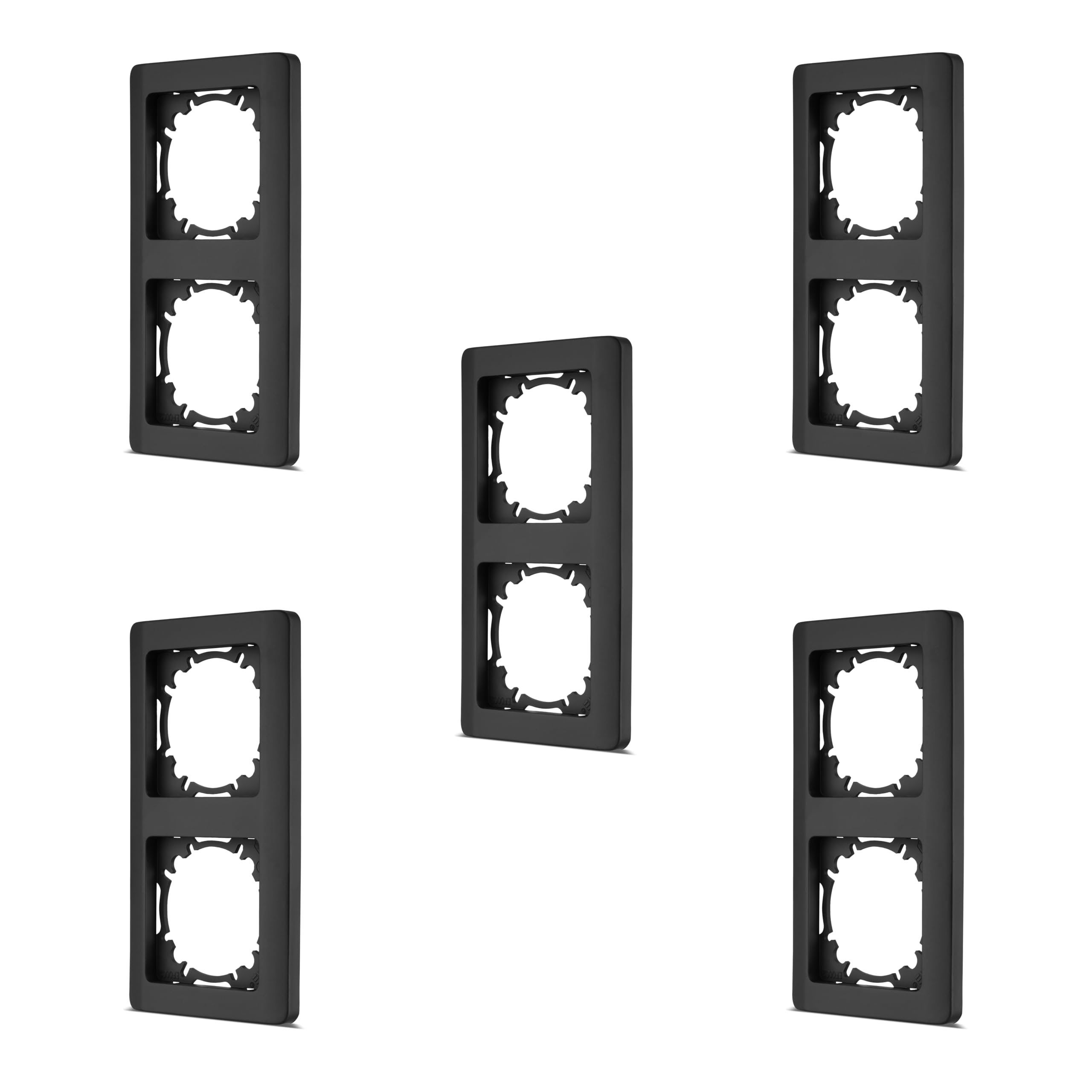 Cadres doubles REV Nova anthracite pour regrouper deux prises facilement