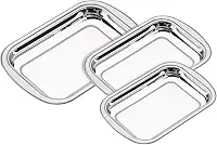 Jogo de Assadeiras Aço Inox com 3 Peças Tramontina Cosmos Prata