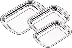 Jogo de Assadeiras Aço Inox com 3 Peças Tramontina Cosmos Prata