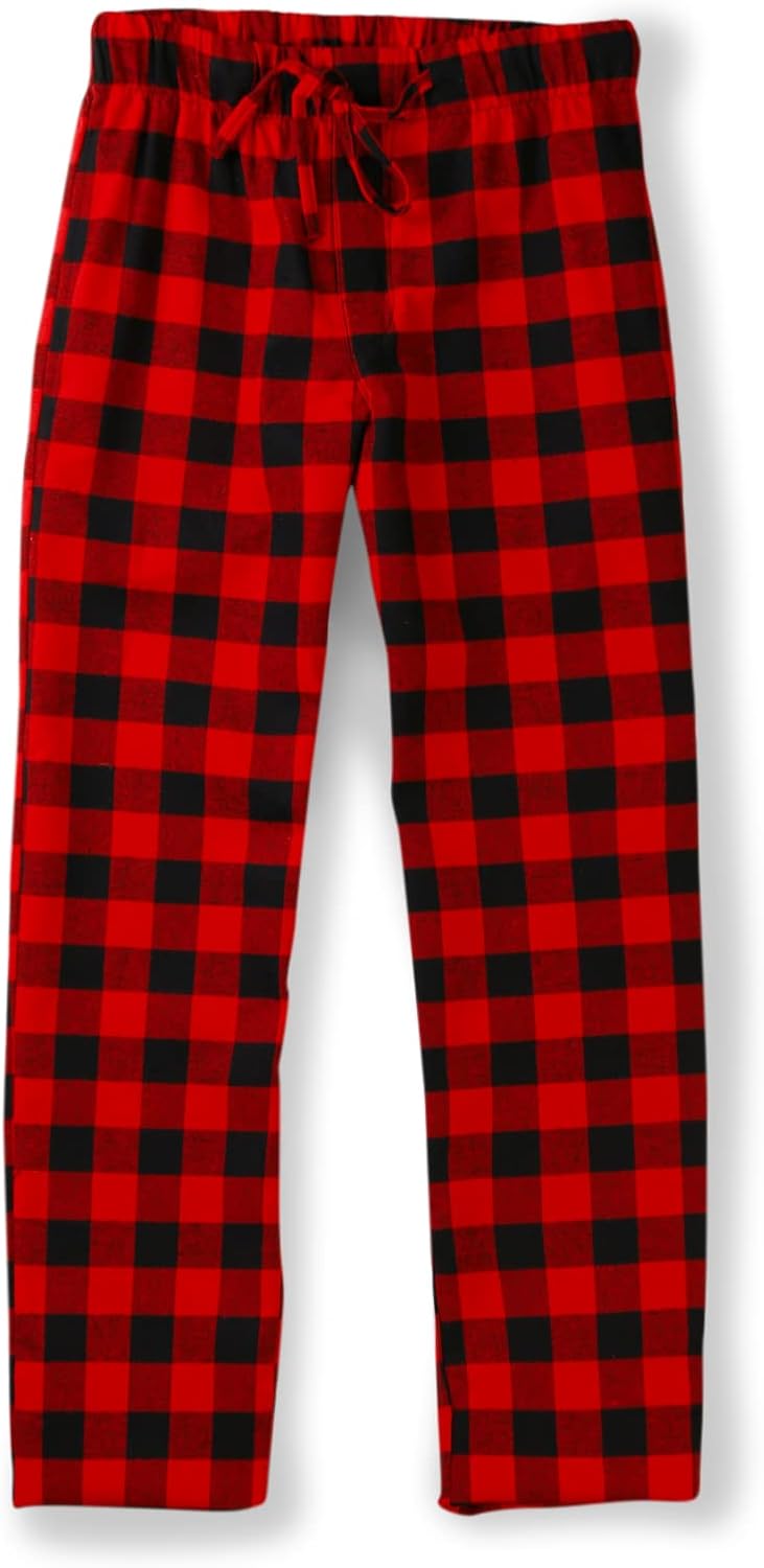 OCHENTA Men's Plaid Fannel Pajama Bottoms Cotton Lounge Pants Soft pj Sleepwear