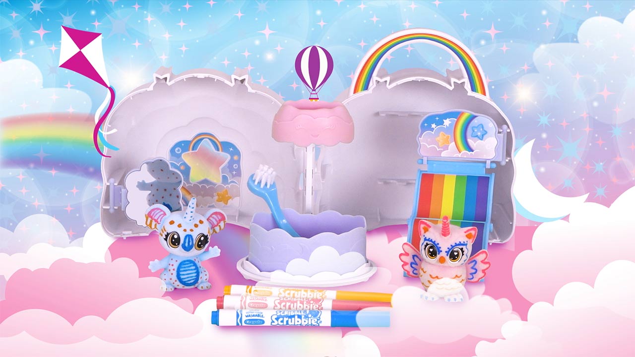 Amazon.com: Crayola Scribble Scrubbie Cloud Playset, Toy for Kids