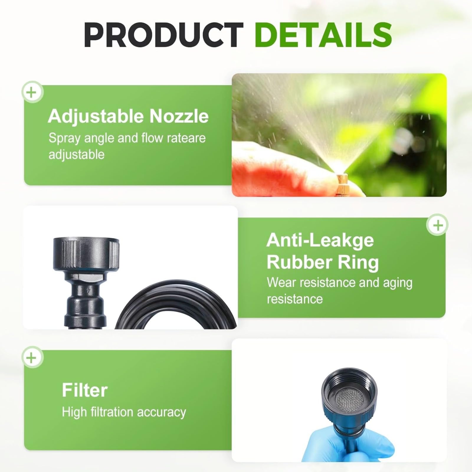 360° Curved Garden Automatic Irrigation System, arrosage automatique pour jardin, kit arrosage automatique système d'irrigation goutte à goutte pour plantes de serre, Pour jardins, terrasses et serres