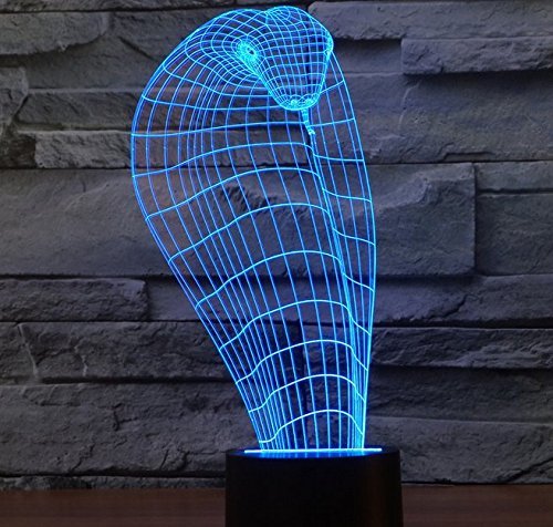 HPBN8 3D LED Wachstumslampe – 7 Farben, USB-Betrieb, Cooles Optisches 3D-Illusionslicht Fürs Kinderzimmer, Nachtlicht