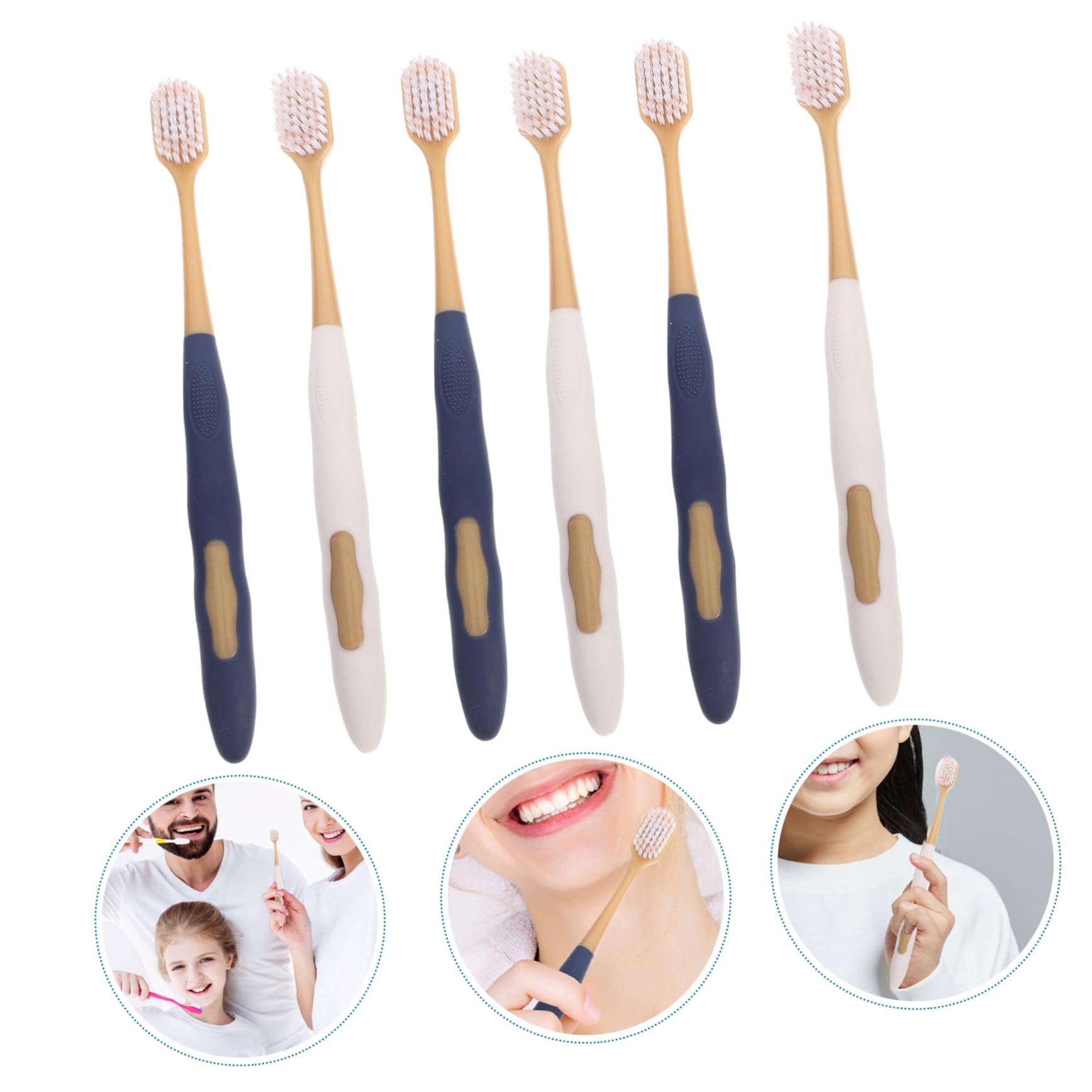 PLAFOPE 36pezzi Spazzolini Da Denti Morbidi Per Adulti Impugnatura Ergonomica Antiscivolo Facile Da Usare Per Casa e Viaggi