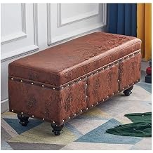 Aufbewahrungshocker im europ ischen Stil, rechteckiger Schuhwechselhocker, Betthocker, multifunktionaler Sofahocker mit wasserdichter Stofftechnologie, dunkelgrau Gr e 40 x 40 x 45 cm/15