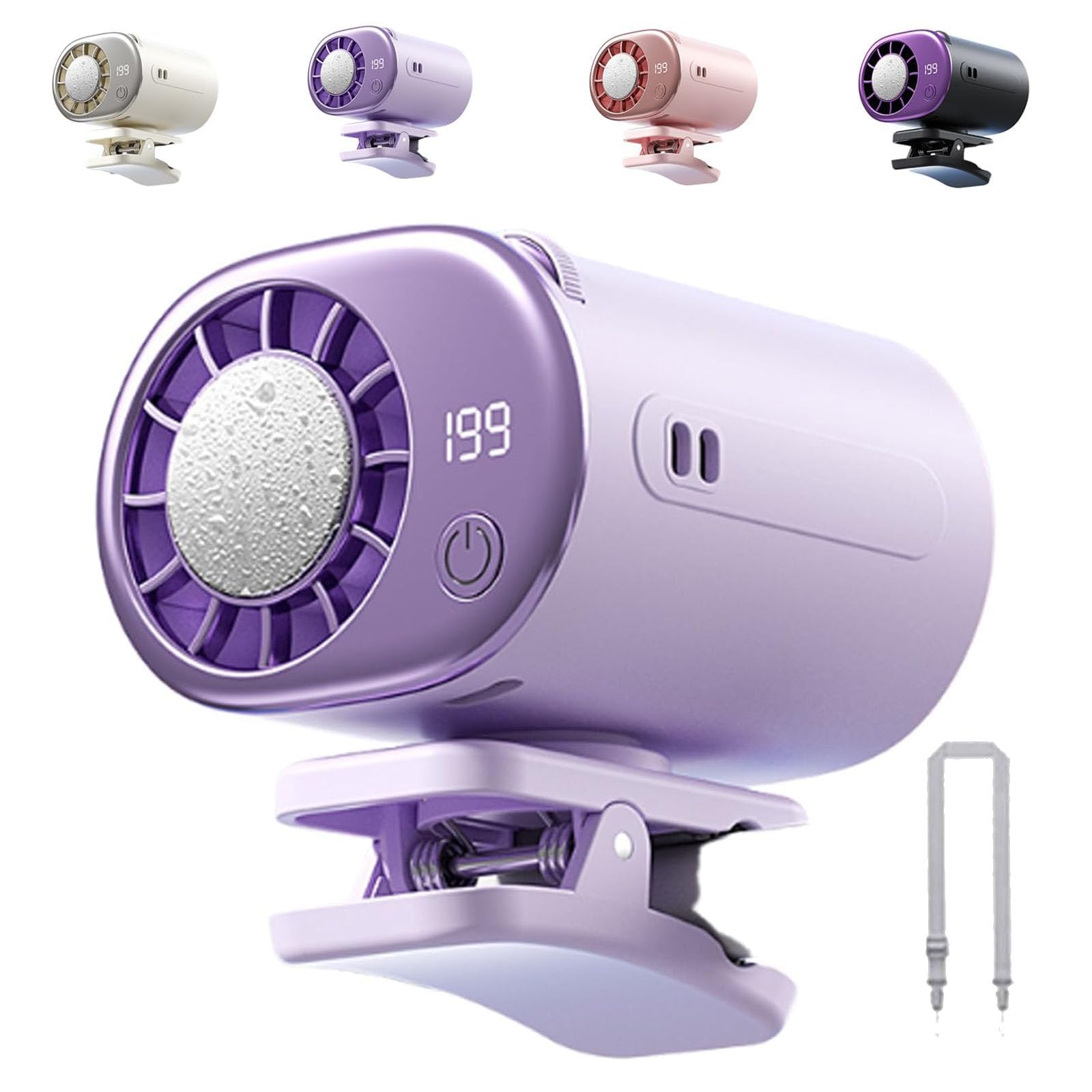 Ventilador clip on 2026 para coche USB recargable mini