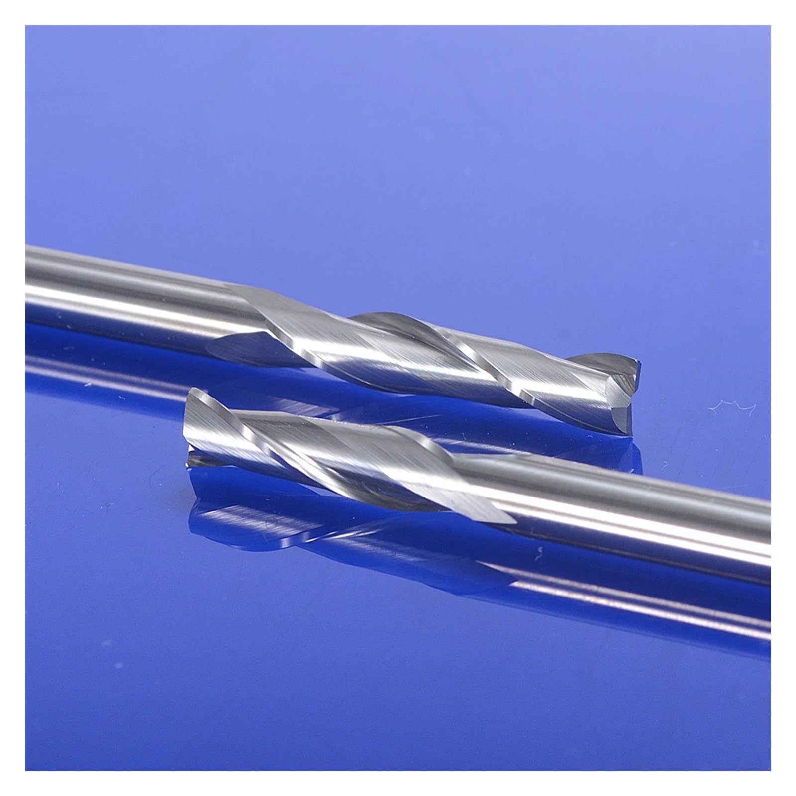 2 brocas de carburo for enrutador CNC, fresas espirales de dos ranuras, fresas espirales de doble ranura, cortador de PVC en espiral de 6 mm x 52 mm