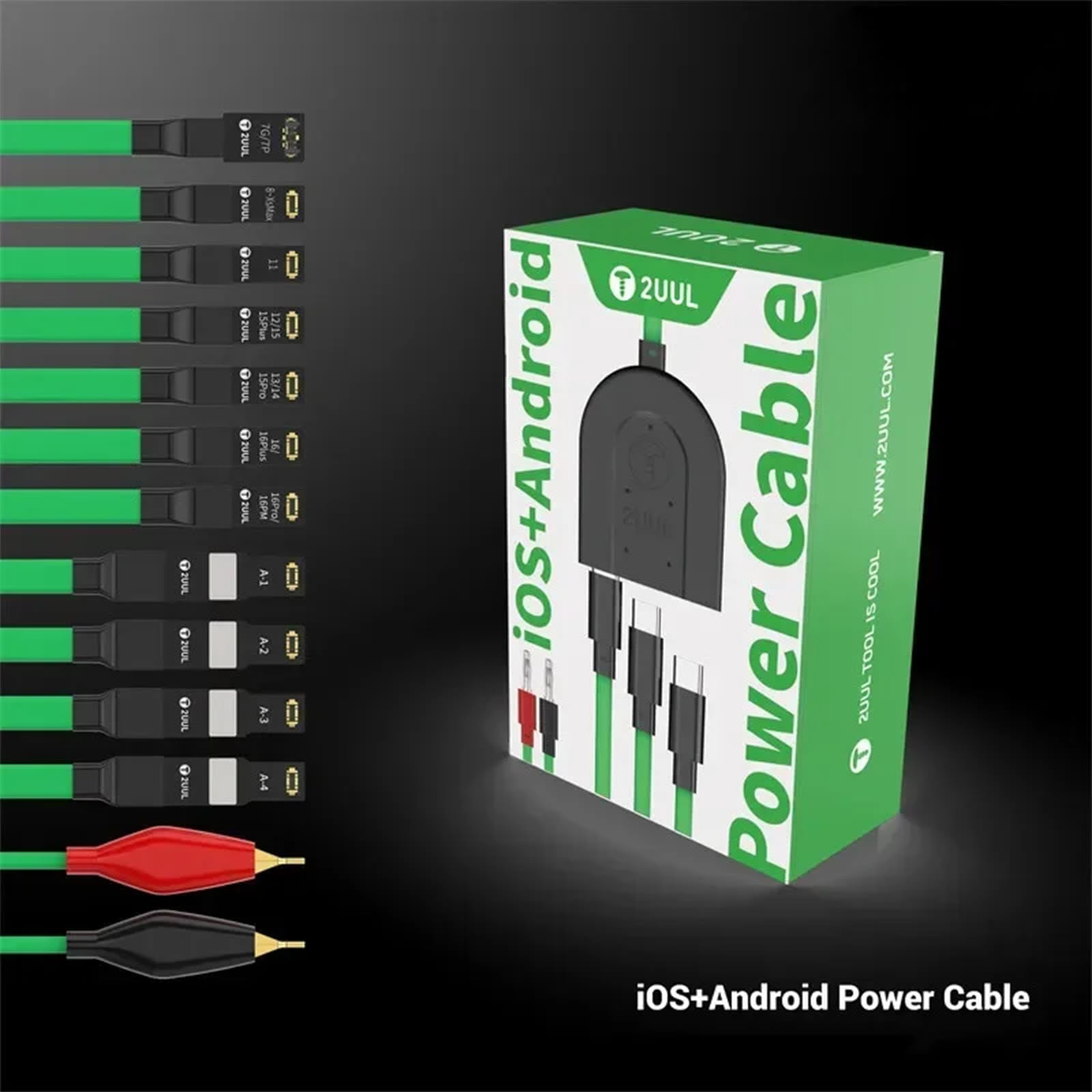 PW02 - Cable de arranque de datos para teléfono móvil, con 3 interfaces tipo C, detección eficiente para iPhone 7-16 Pro Max, herramientas de prueba de reparación de Android