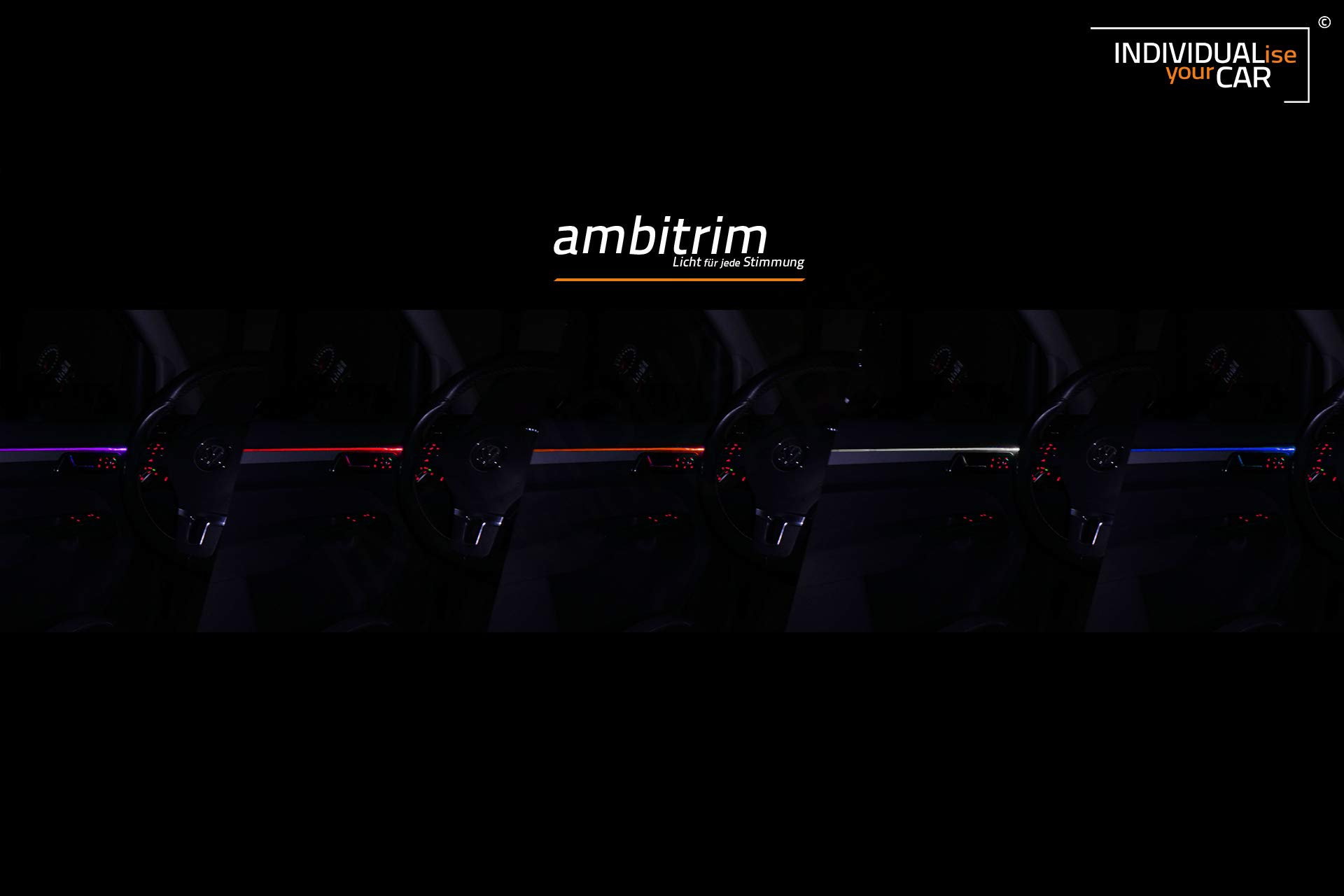 LED Ambientebeleuchtung für 5er E60 E61 (4x1m für Türen ambitrim, Grün)